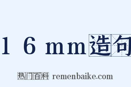 16mm造句是什么意思的图片